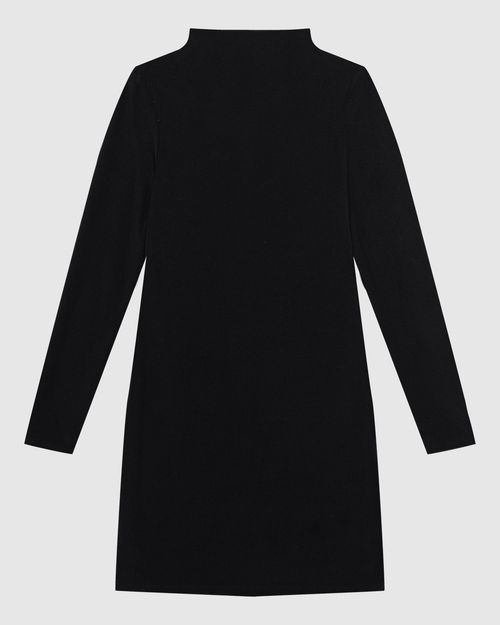 Vestido Justo Feminino Gola Alta Manga Longa Em Veludo Cotelê - ENFIM