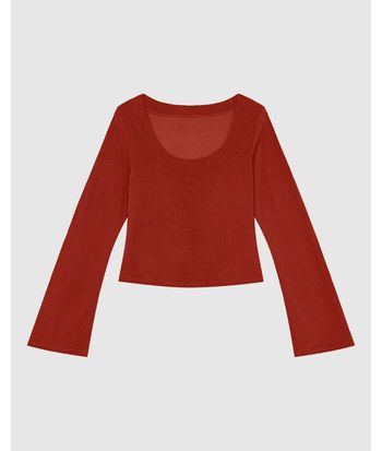 Blusa Justa Feminina Manga Sino Em Veludo Cotelê - ENFIM