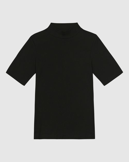 Blusa Básica Feminina Gola Dupla Em Ribana - ENFIM