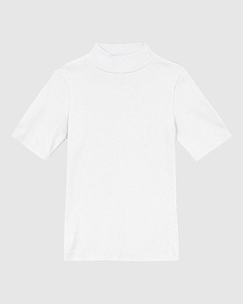 Blusa Básica Feminina Gola Dupla Em Ribana - ENFIM