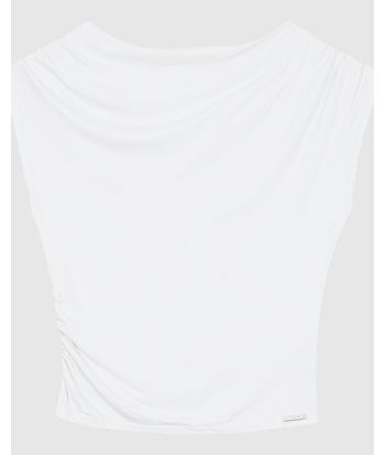 Blusa Feminina Slim Decote Canoa Amplo Em Viscose Stretch - ENFIM
