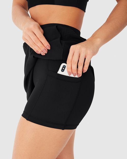 Shorts Saia Feminino Bolso Interno Em Tafetá - ENFIM