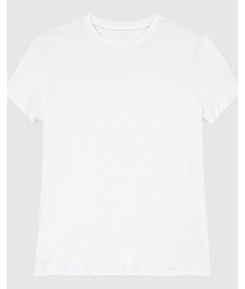 Blusa Feminina Slim Gola Redonda Manga Curta Em Viscose Stretch - ENFIM
