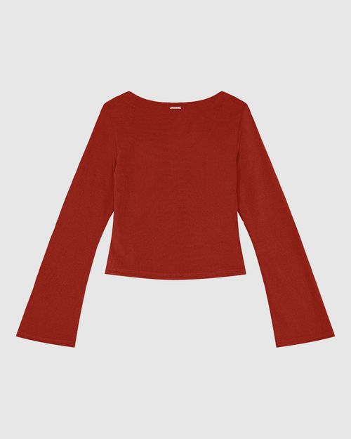 Blusa Justa Feminina Manga Sino Em Veludo Cotelê - ENFIM