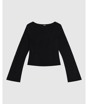 Blusa Justa Feminina Manga Sino Em Veludo Cotelê - ENFIM