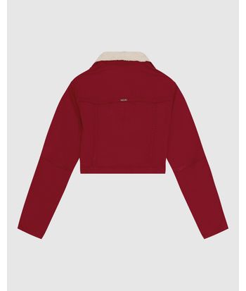 Jaqueta Cropped Feminina Gola Pelo Removível Em Sarja Com Elastano - ENFIM