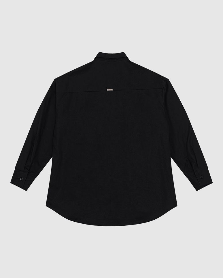 Camisa Ampla Feminina Bolso Aplique Termocolante Em Tricoline - ENFIM