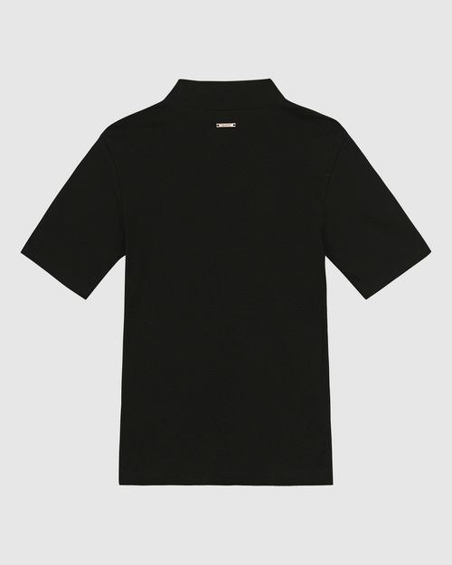 Blusa Básica Feminina Gola Dupla Em Ribana - ENFIM