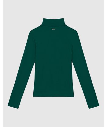 Blusa Básica Feminina Gola Alta Em Malha Viscose Stretch - ENFIM