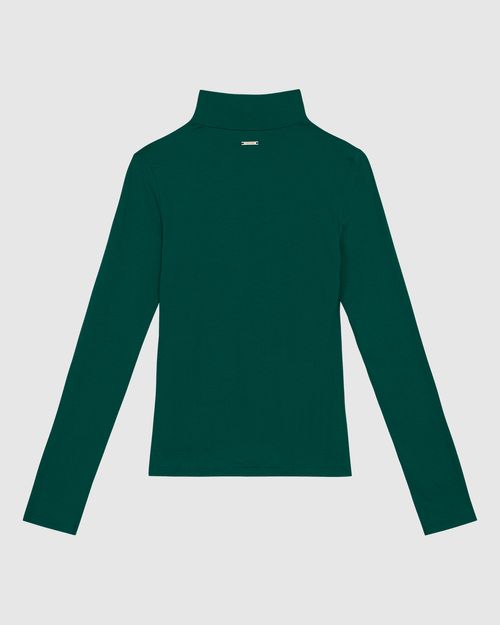Blusa Básica Feminina Gola Alta Em Malha Viscose Stretch - ENFIM