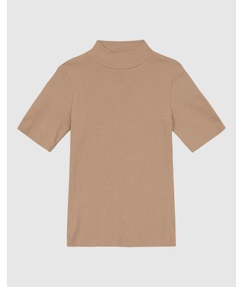 Blusa Básica Feminina Gola Dupla Em Ribana - ENFIM