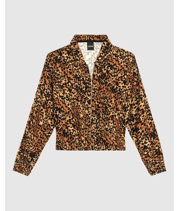 Jaqueta Bomber Feminina Animal Print Em Viscose - ENFIM