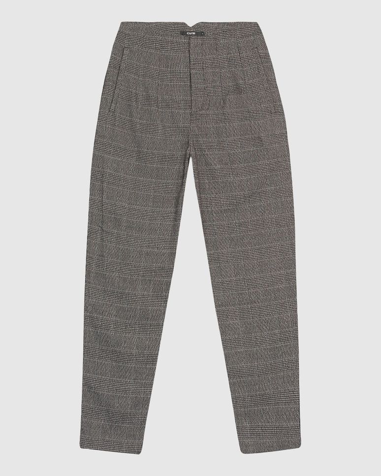 Calça Feminina Alfaiataria Cintura Alta Em Tecido Texturizado - ENFIM