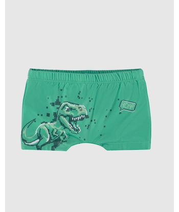 Sunga Boxer Infantil Menino Com Estampa Em Malha UV50+ Malwee Kids