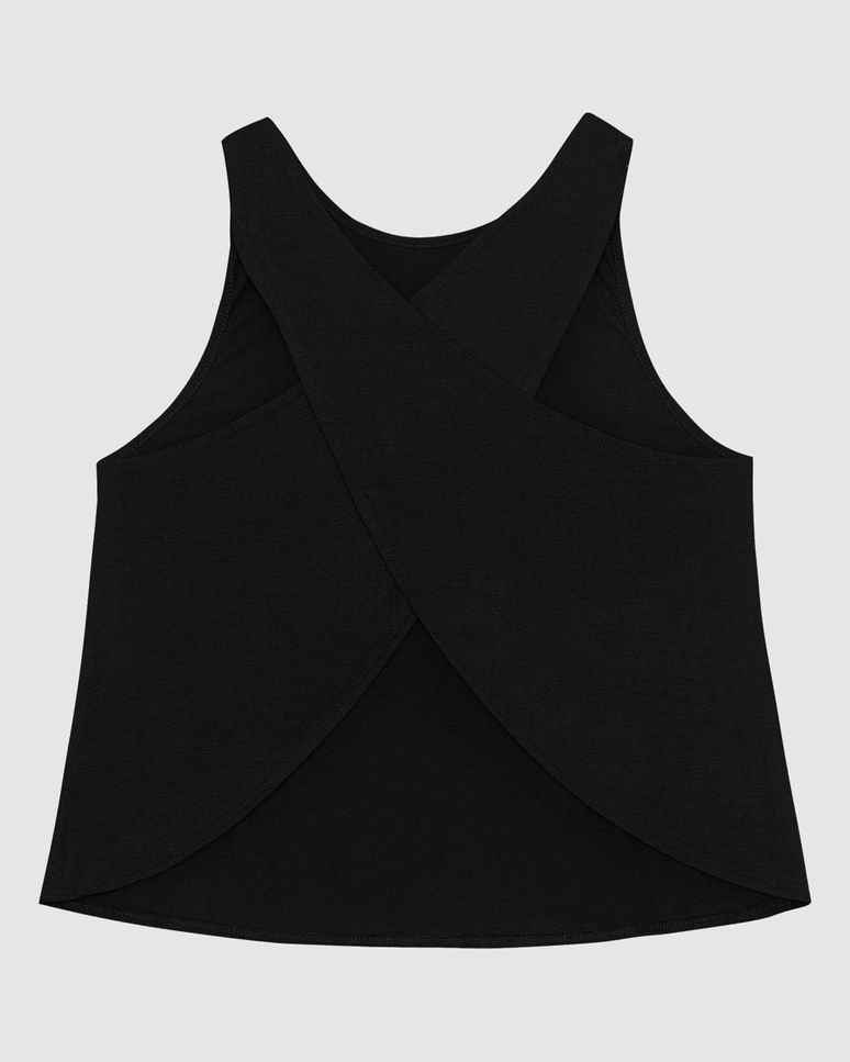 Regata Feminina Transpasse Costas Em Viscose Stretch - ENFIM