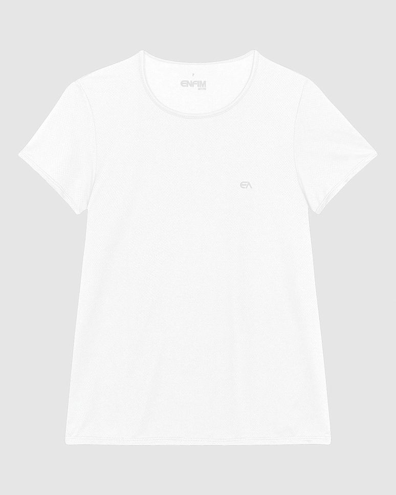 Blusa Básica Feminina Manga Curta Em Malha Dry - ENFIM