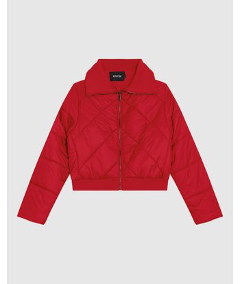 Jaqueta Puffer Feminina Gola Larga Em Poliamida - ENFIM