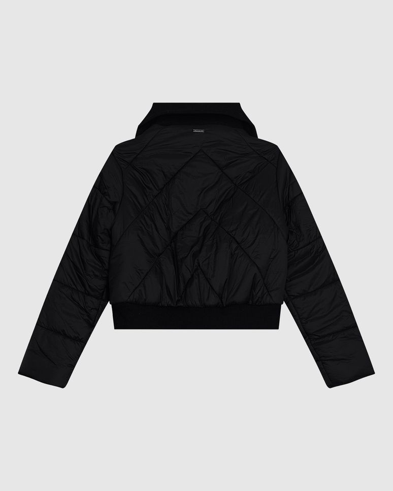 Jaqueta Puffer Feminina Gola Larga Em Poliamida - ENFIM