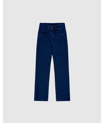 Calça Infantil Menino Slim Cós Ajustável Em Jeans Moletom Malwee Kids