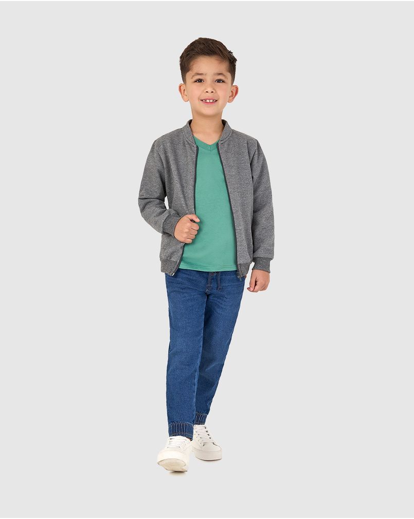 Calça Jogger Infantil Menino Jeans Moletom Confortável Malwee