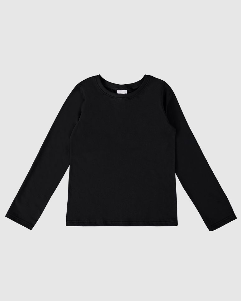 Blusa Infantil Menina Decote Redondo Manga Longa Em Algodão Malwee Kids