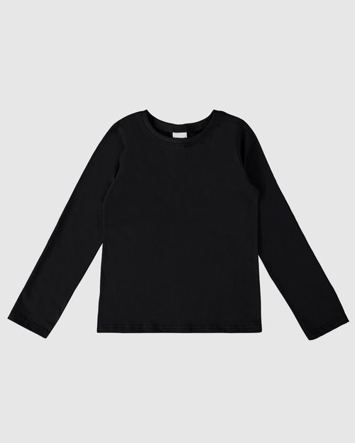 Blusa Infantil Menina Decote Redondo Manga Longa Em Algodão Malwee Kids