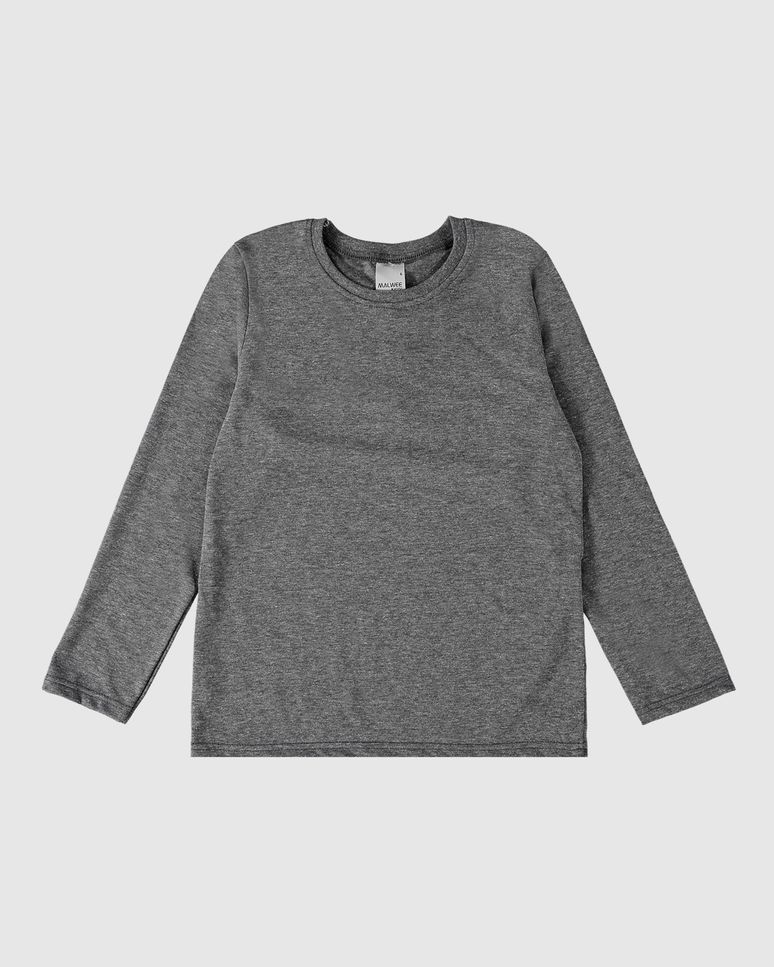 Camiseta Infantil Menino Decote Redondo Manga Longa Em Algodão Malwee Kids
