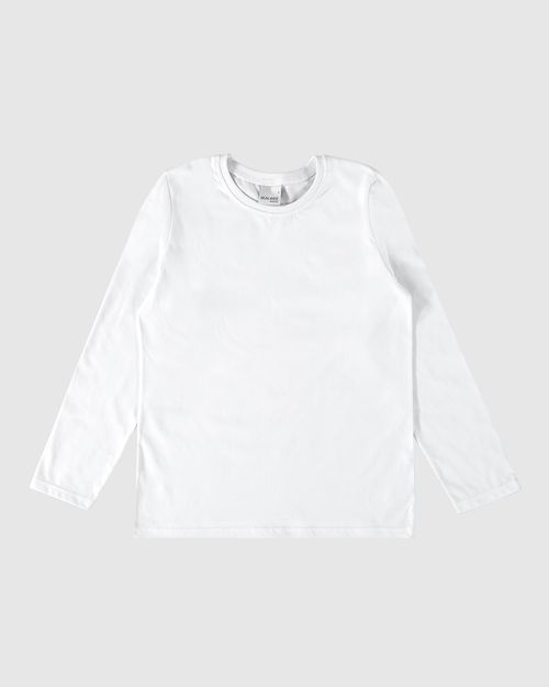 Camiseta Infantil Menino Decote Redondo Manga Longa Em Algodão Malwee Kids