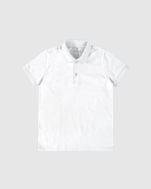Camisa Polo Infantil Menino Peitilho Frontal Em Algodão Malwee Kids
