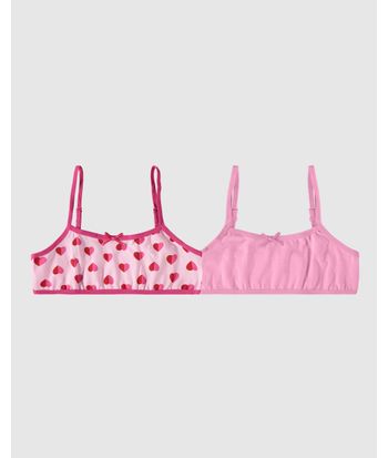 Kit 2 Tops Infantis Femininos Sem Bojo em Algodão Malwee Kids