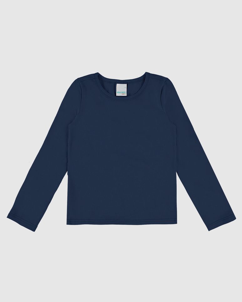 Blusa Infantil Menina Manga Longa Em Algodão Malwee Kids