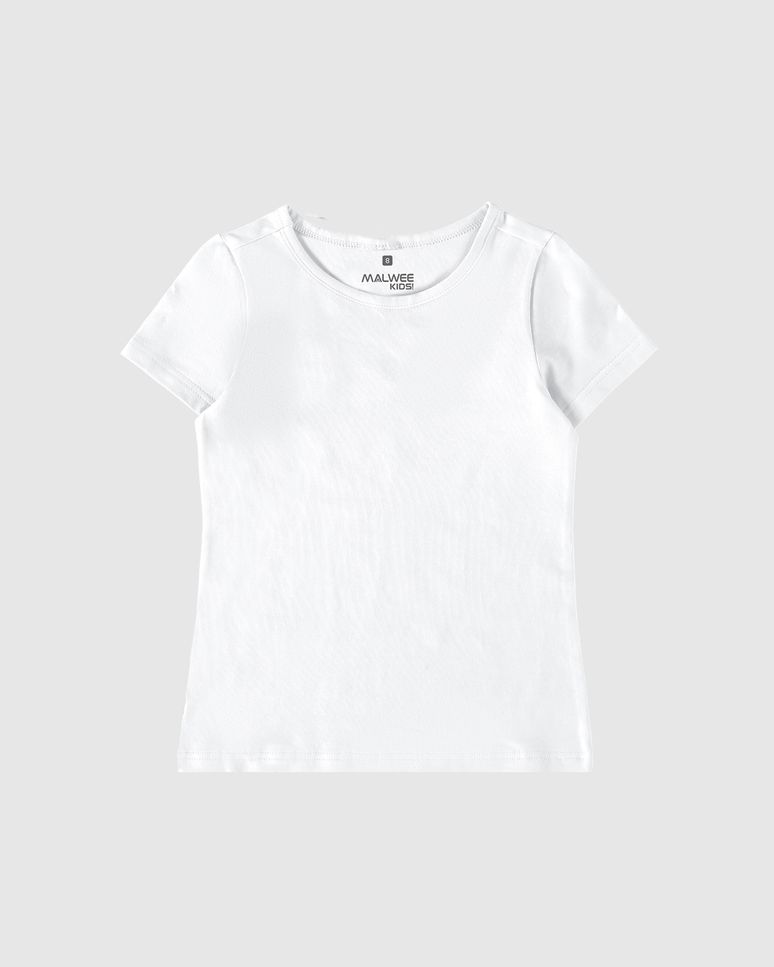 Blusa Infantil Menina Decote Redondo Em Algodão Malwee Kids