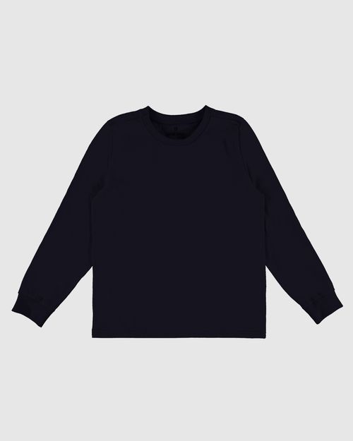 Camiseta Infantil Unissex Manga Longa Em Algodão Malwee Kids