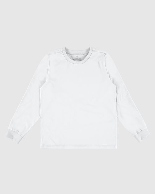 Camiseta Infantil Unissex Manga Longa Em Algodão Malwee Kids