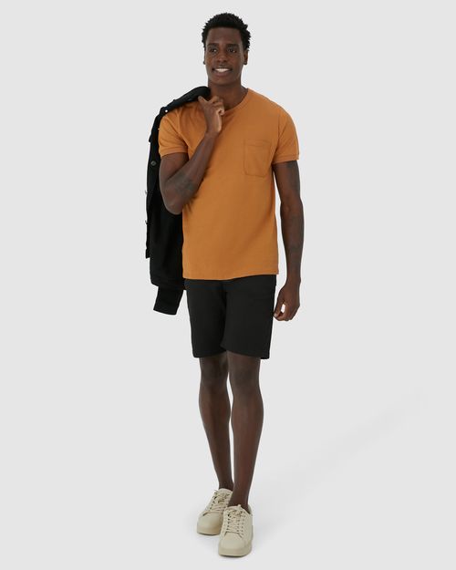 Bermuda Masculina Slim Em Sarja Com Elastano