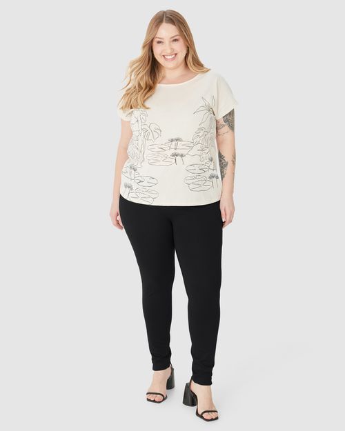 Calça Legging Feminina Plus Size Montaria Em Malha Interlock