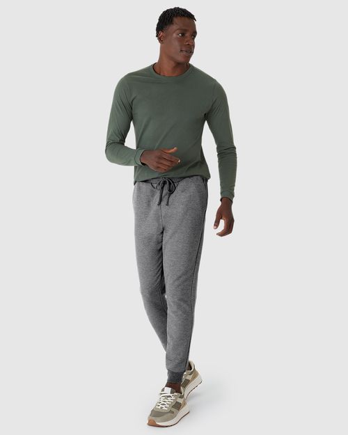 Calça Básica Masculina Jogger Em Moletom Sem Flanela