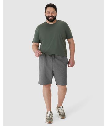 Bermuda Básica Masculina Plus Size Em Moletom Sem Flanela