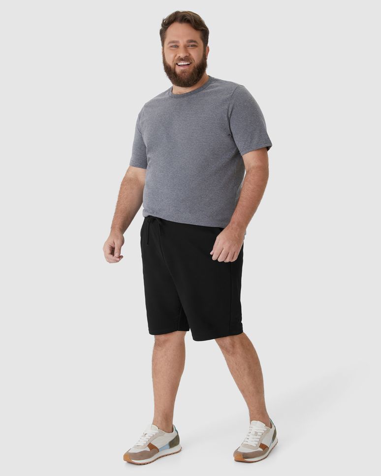 Bermuda Básica Masculina Plus Size Em Moletom Sem Flanela