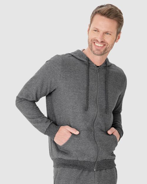 Jaqueta Básica Masculina Com Capuz Em Moletom