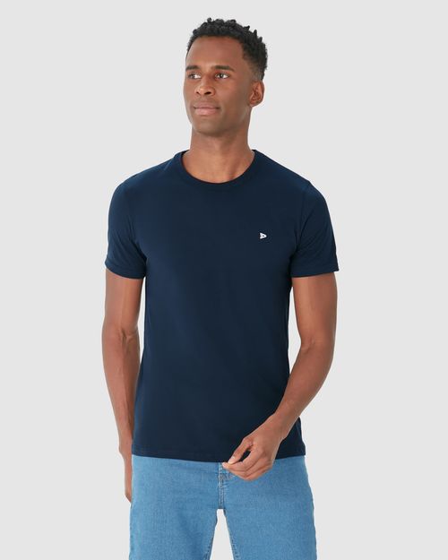 Camiseta Básica Masculina Slim Em Algodão