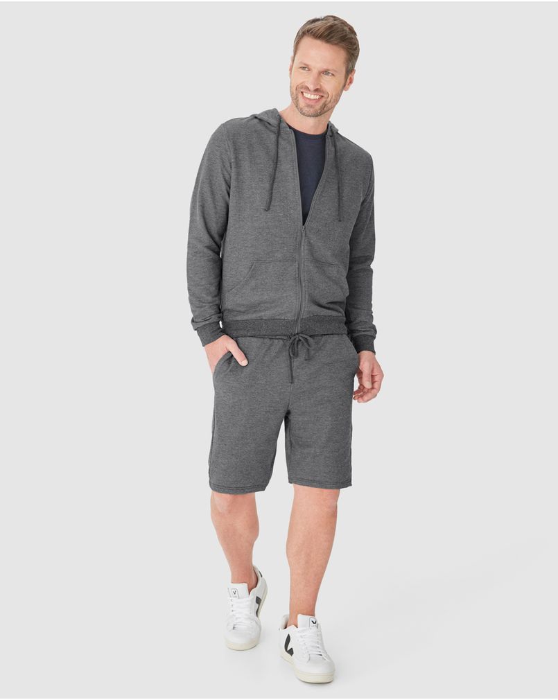 Bermuda Básica Masculina Cintura Média Em Moletom Sem Flanela