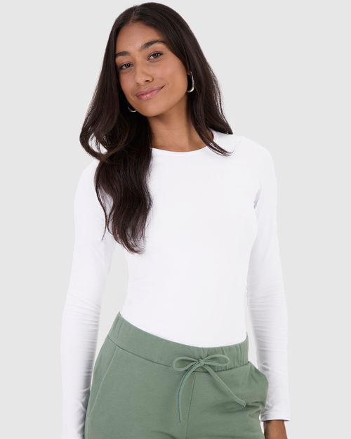 Blusa Básica Feminina Decote Redondo Em Algodão