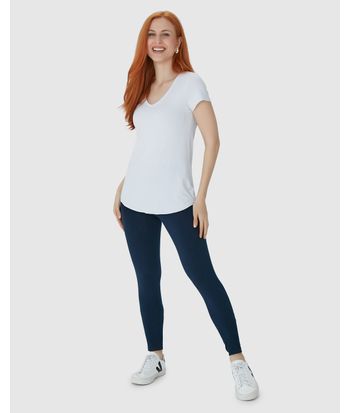 Calça Legging Básica Feminina Em Algodão