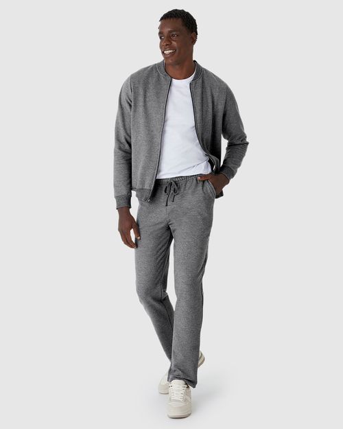 Calça Básica Masculina Bolso Faca Em Moletom Flanelado