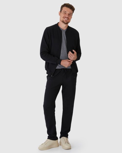 Calça Básica Masculina Bolso Faca Em Moletom Flanelado