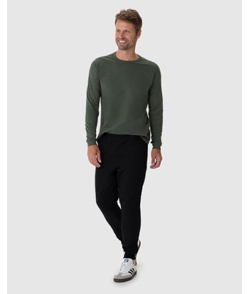 Calça Básica Masculina Em Moletom Flanelado