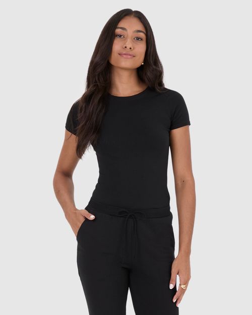 Blusa Básica Feminina Decote Redondo Em Algodão