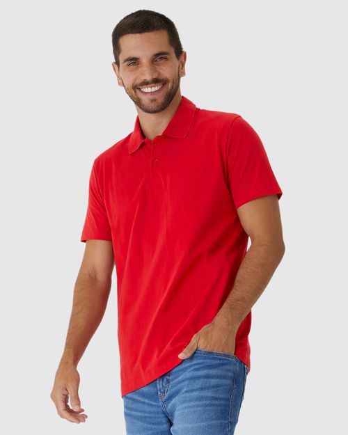 Camisa Polo Básica Masculina Peitilho Frontal Em Algodão