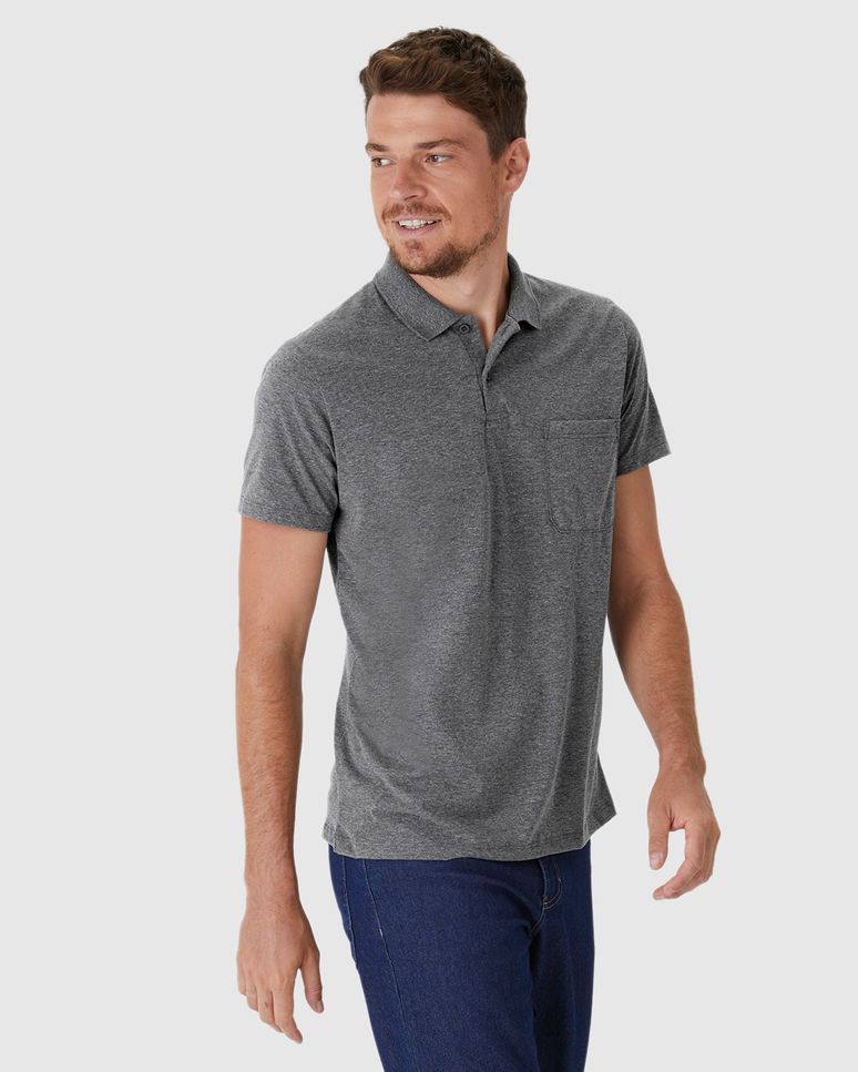 Camisa Polo Básica Masculina Gola Esporte Em Algodão